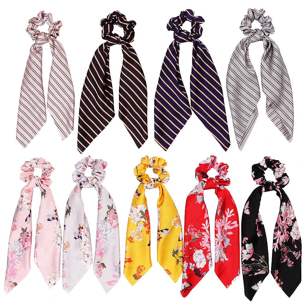 Wholesale Hair Decoration Custom Summer Headwrap Hair Scarf Scrunchies