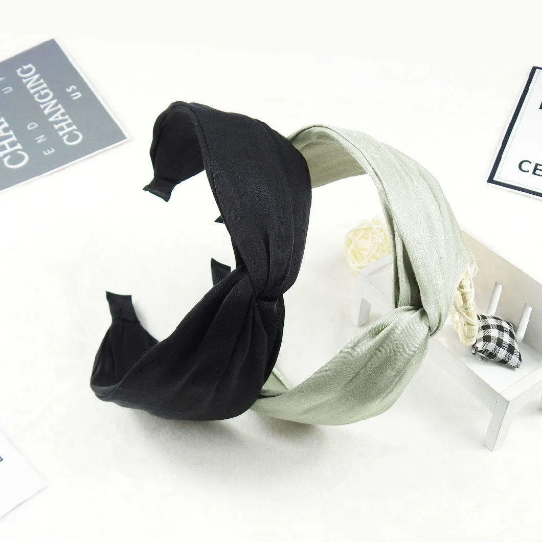 Promotion High Quality Simple Wash Head Band Fabric Knot Headbands Hair Band for Women Girl