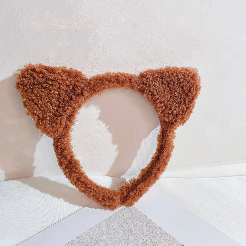 Korean Cute Cartoon Cat Ear Lamb Wool Furry Headbands