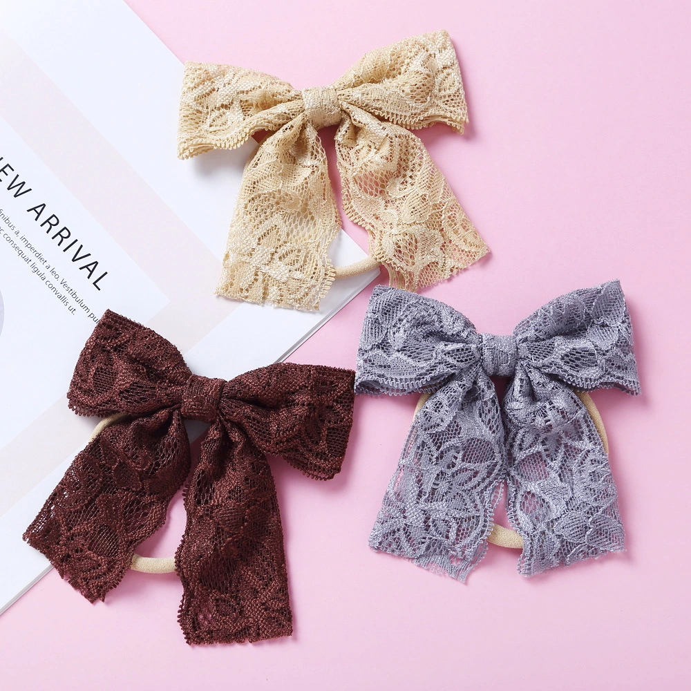 Hot Lace Bow Baby Headband Dovetail Fashion Headband for Girls