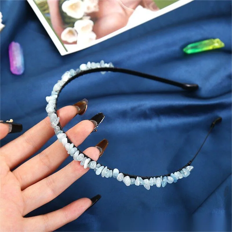 Wholesale Natural Crystal Three-Dimensional Colorful Headband