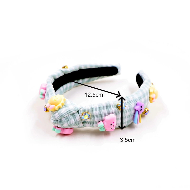 Wholesale Hair Accessories Girls Plain Fabric Knot Plastic Headband Custom Pearl Hair Bands for Women