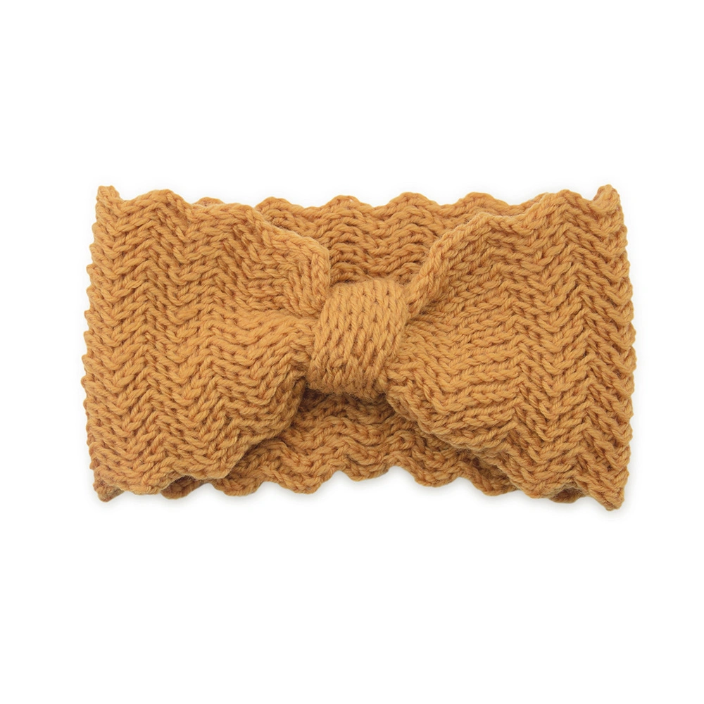 Cross-Border Wide Edge Knitted Wool Elastic Warm Cross Fashion Versatile Headband