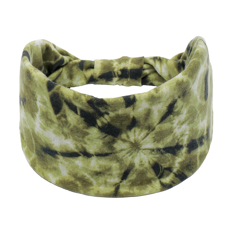 Women&prime;s Tie Dye Printing Jersey Head Wrap Hair Band Lady Cheaper Design Headband