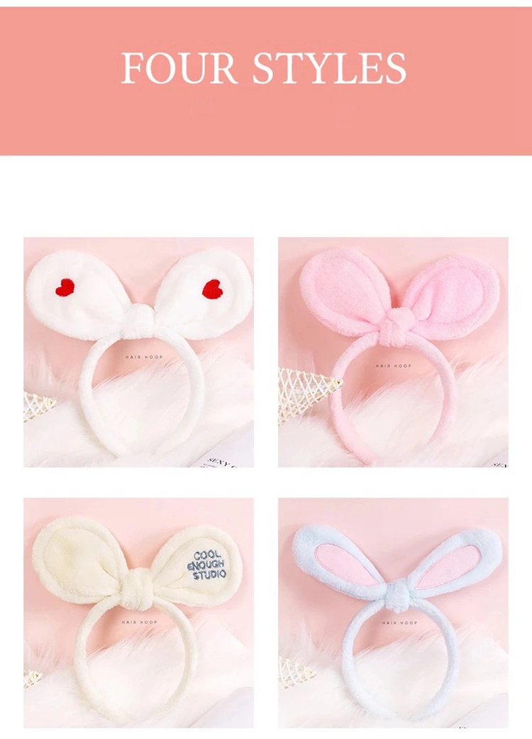 Cute Plush Hair Band for Women&prime;s Face Washing Headband Simple and Bright Colored Fur Beauty Headband