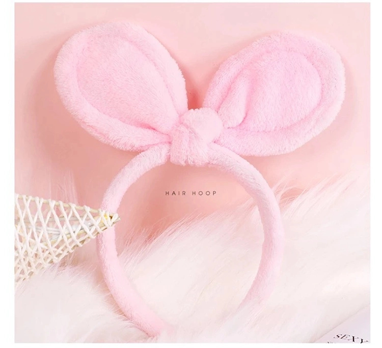 Cute Plush Hair Band for Women&prime;s Face Washing Headband Simple and Bright Colored Fur Beauty Headband