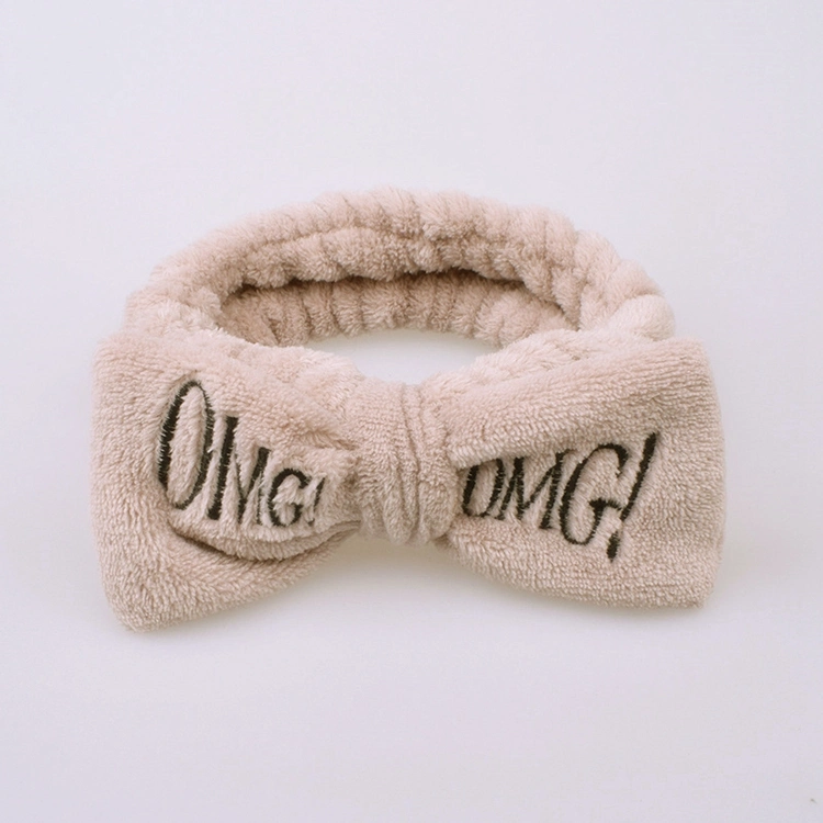 Omg Elastic SPA Makeup Headband Velvet Cute Bow Hair Accessories Hairband