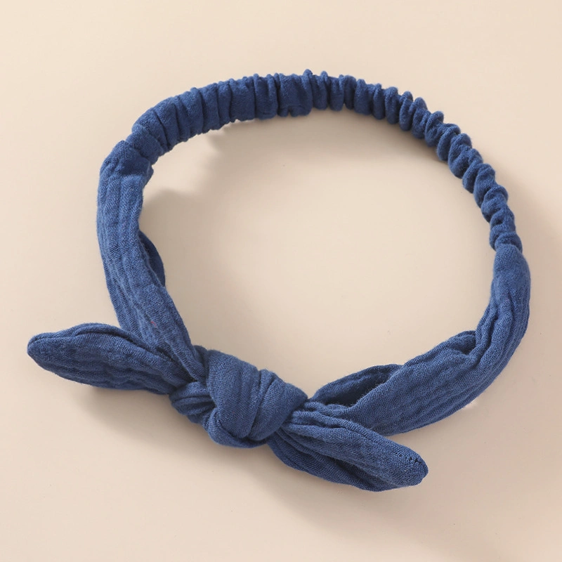 Pure Cotton Rabbit Ears Headband Girls&prime; Tie Wide Bow Children&prime;s Headband
