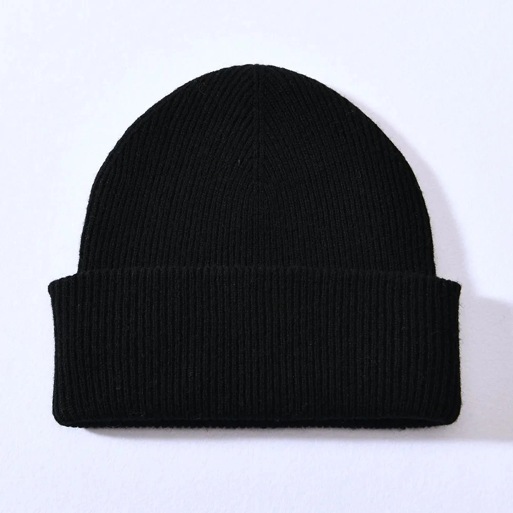 Chunky Wool Fisherman Beanie Hats Skull Cap Streetwear Daily Hat