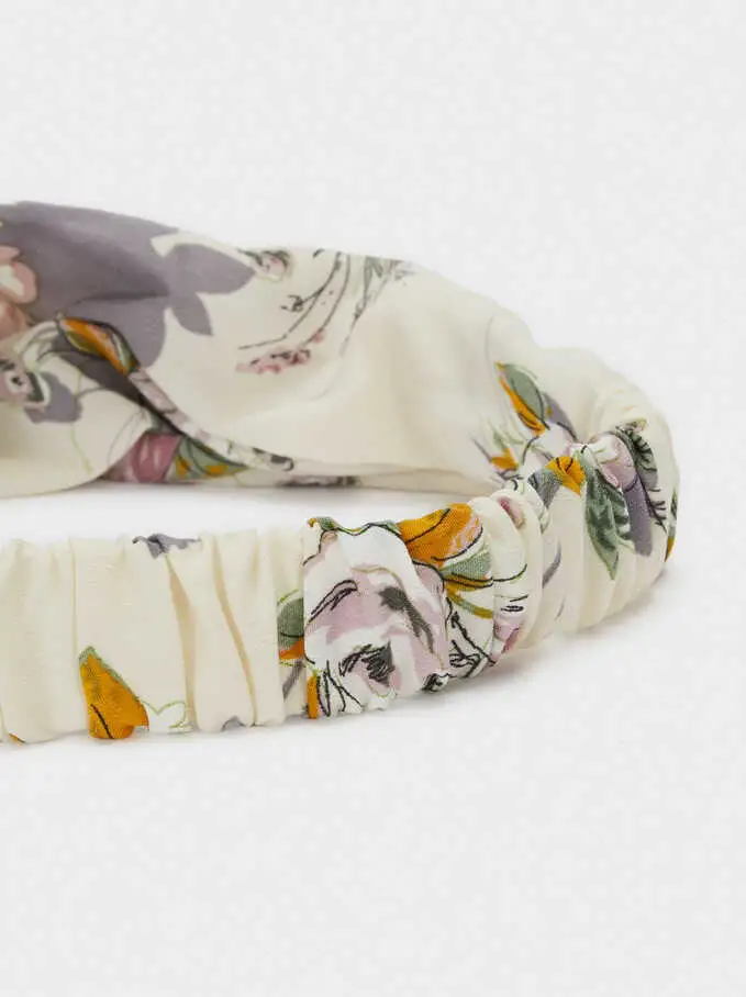 Fashion Hair Band Flower Fabric Floral Printed Turban-Style Headband