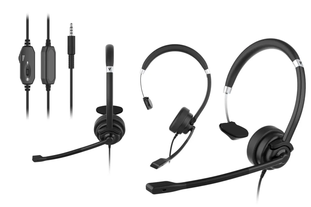 Wired Single-Side Computer Headset with Swivel Microphone 20m05