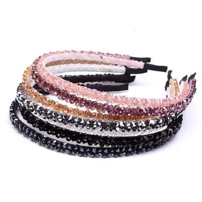 Hair Accessories Crystal Headband Fishing Line Beaded Handmade Headband