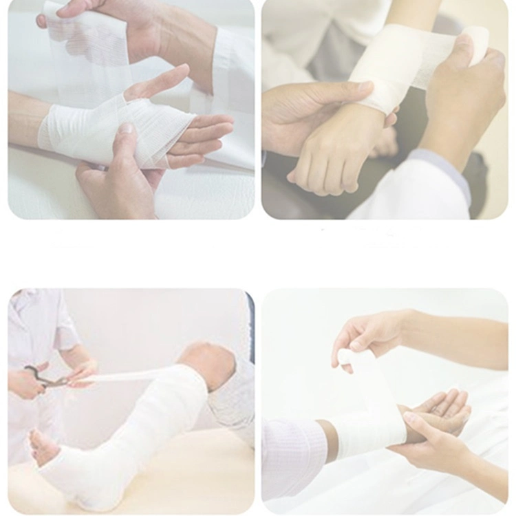 Disposable Surgical Bleached Cotton Absorbent Bandage Gauze Roll for Medical