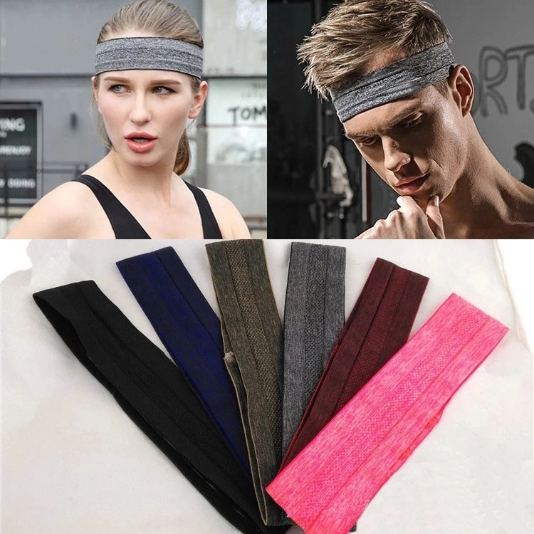 Fashionable Running Polyester Fiber+Silicone Sweat Guiding Headband Sweatband