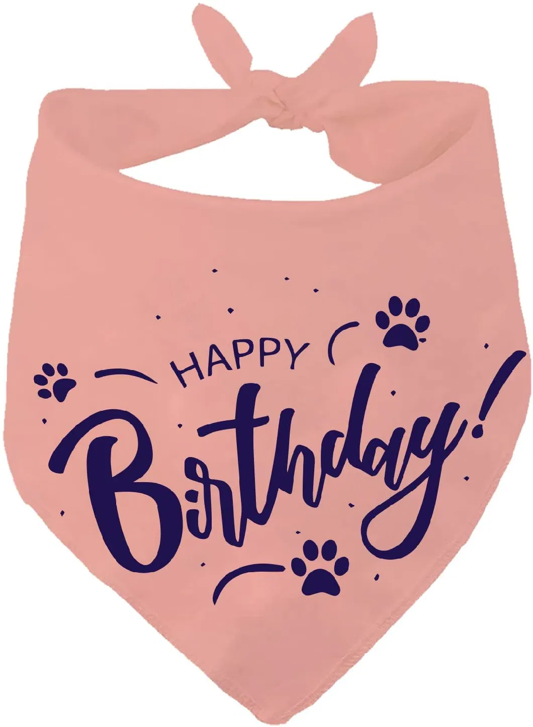 Wholesale Customized Soft Cotton Printing Happy Birthday Triangular Pet Neckerchief Dog Scarf Bandana