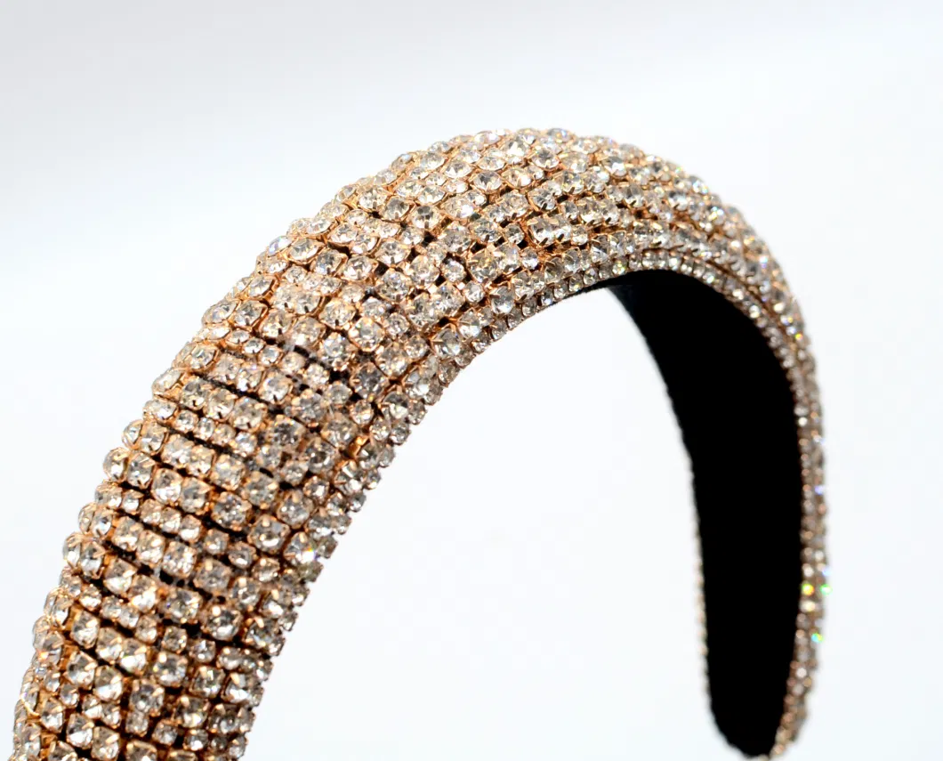 Colorful Bling Rhinestone Designer Hair Band Glitter Crystal Diamond Headband for Women