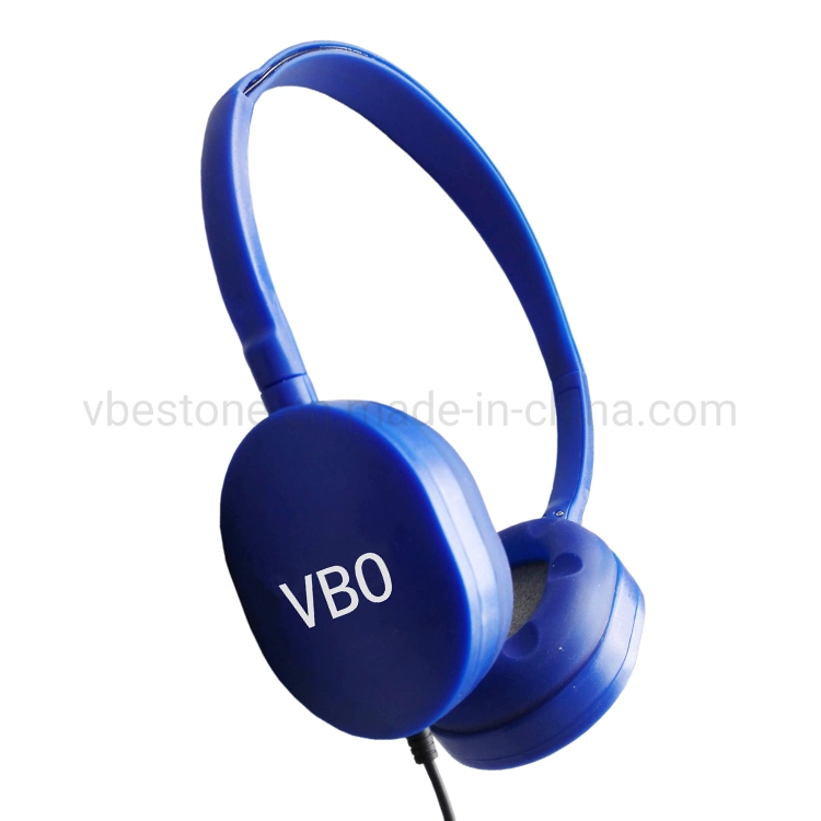 Disposable Swivel Headband Headphones Manufactory Low Price Headphones with Silicon Earpads Promotional Airline Headsets