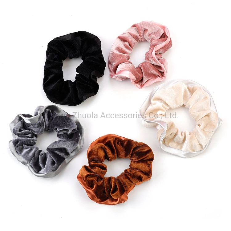 New Design Velvet Hair Tie Scrunchie for Girls