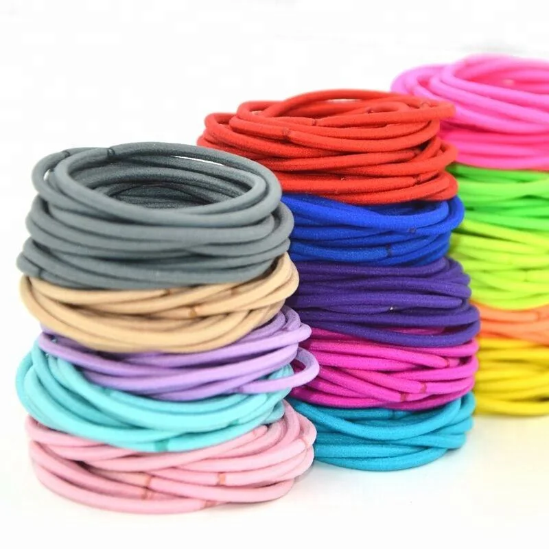 Wholesale Fashion Basic Hair Accessories Elastic Hair Ties