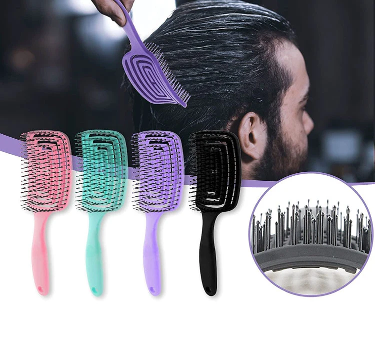 Mosquito Coil Hollow Massage Combs, Detangling Hair Brush for Curly, Women, Men, Kids, Toddlers, Wet and Dry Hair