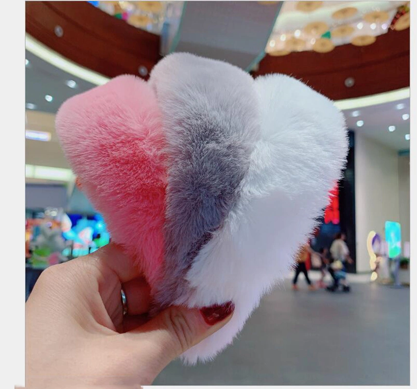 Wholesale Winter Women New Fashion Solid Color Headwrap Hair Accessories Pure Color Plush Wide Fur Headband