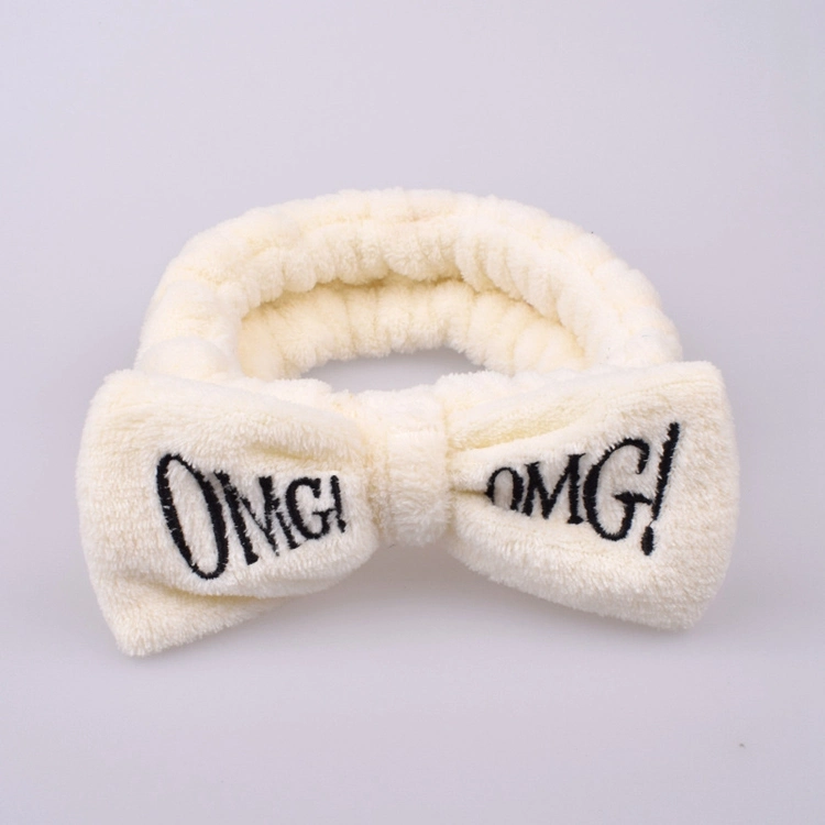 Omg Elastic SPA Makeup Headband Velvet Cute Bow Hair Accessories Hairband