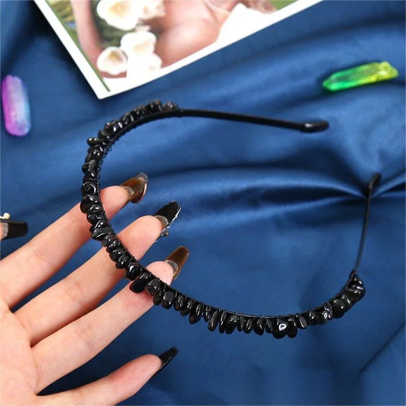 Wholesale Natural Crystal Three-Dimensional Colorful Headband