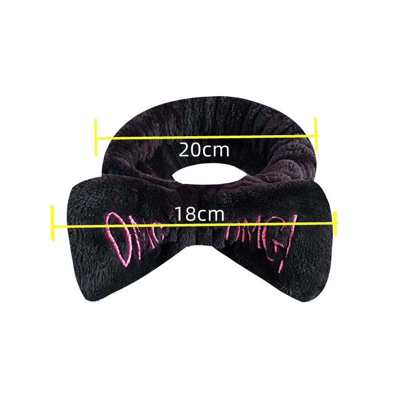 Omg Elastic SPA Makeup Headband Velvet Cute Bow Hair Accessories Hairband