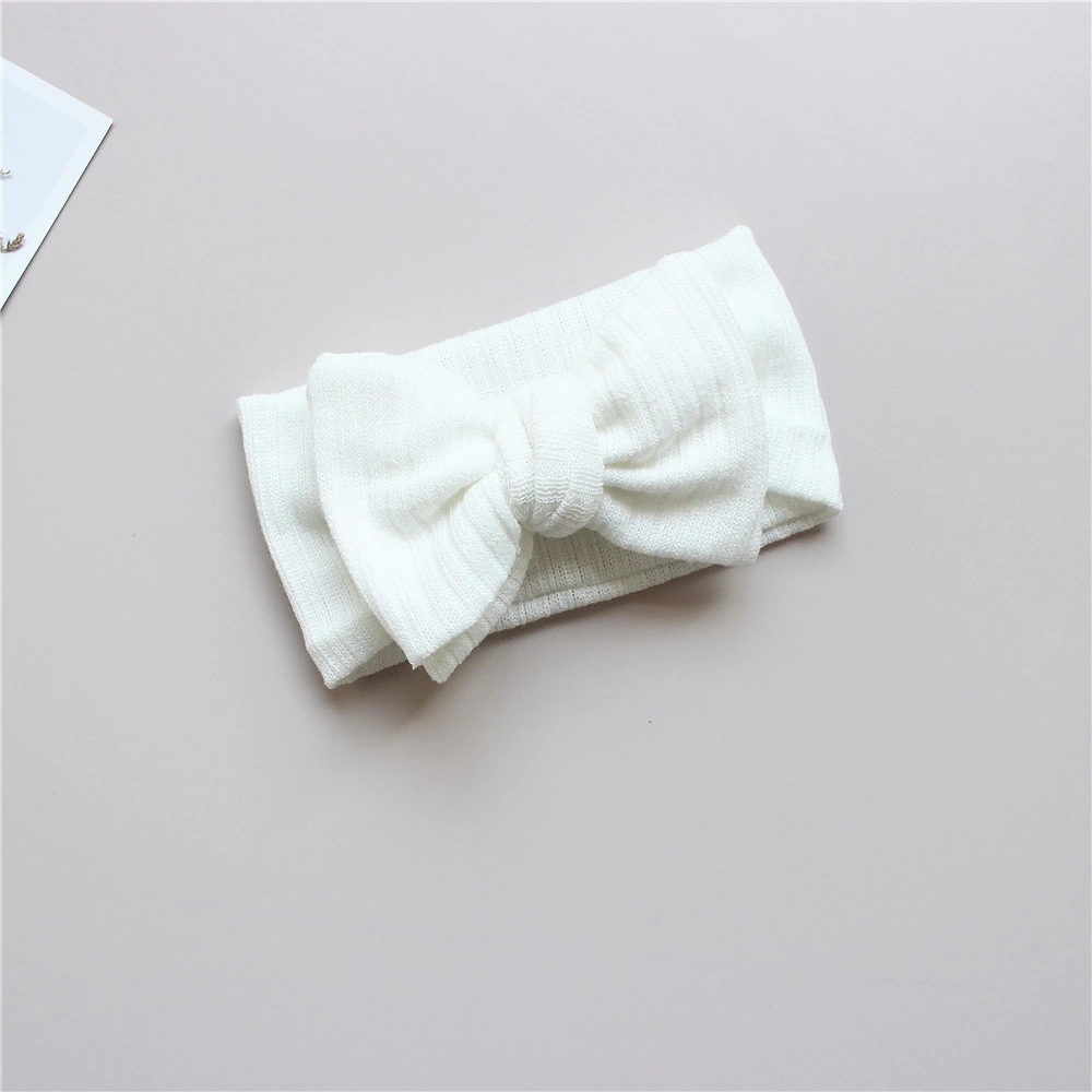 Children&prime;s Headband Oversized DIY Double Bow Pit Strip Knitted Headband for Baby