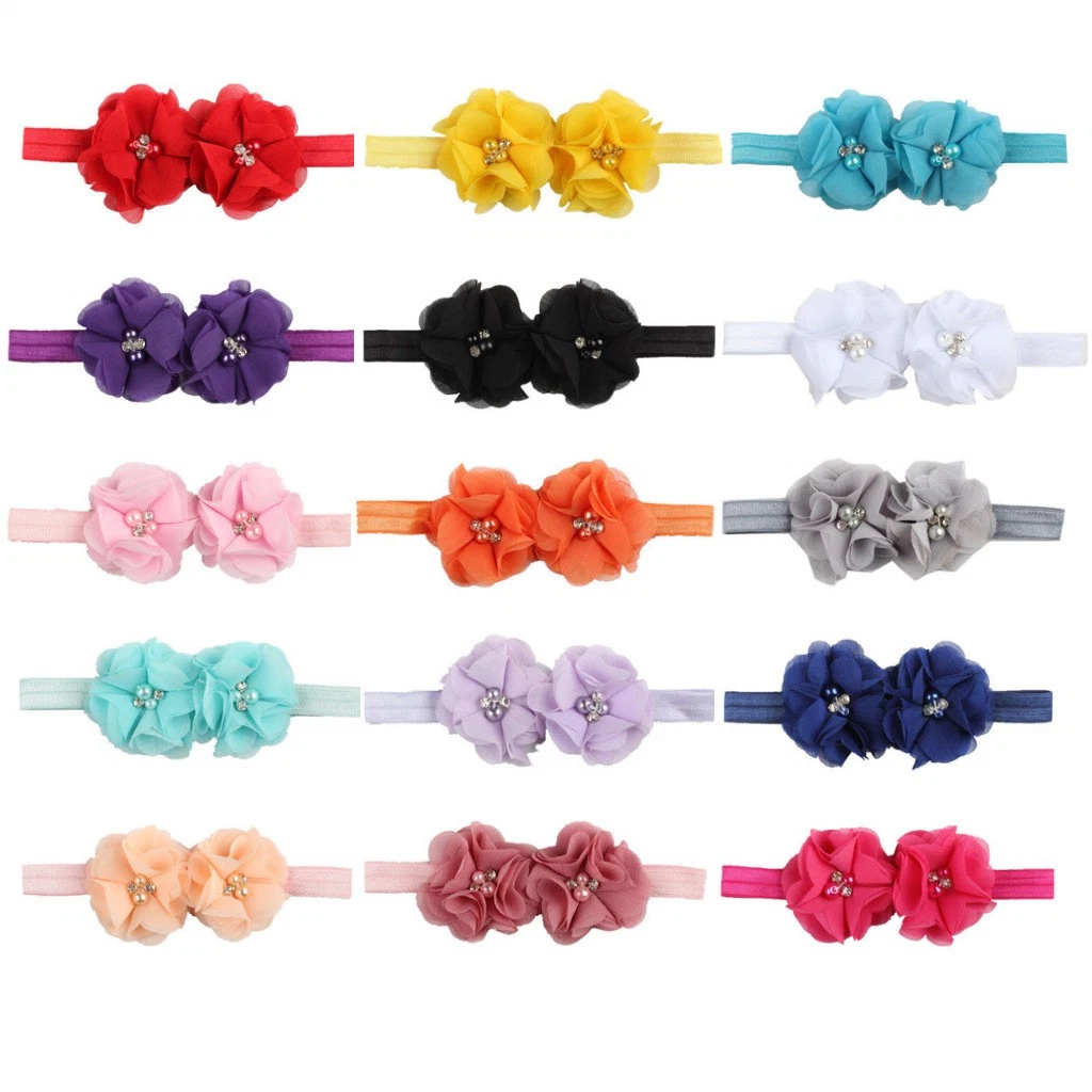 Girl Hairband Wholesale Children Accessories Elastic Handmade Headband with Pearl