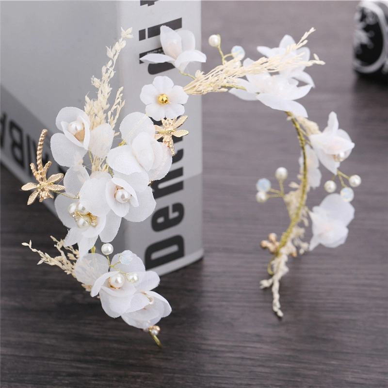 Bride Wedding Star Dried Flower Tied Hair Hoop Headband