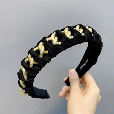 Gold Chain Black Headband Metal Fashion Personality Headband