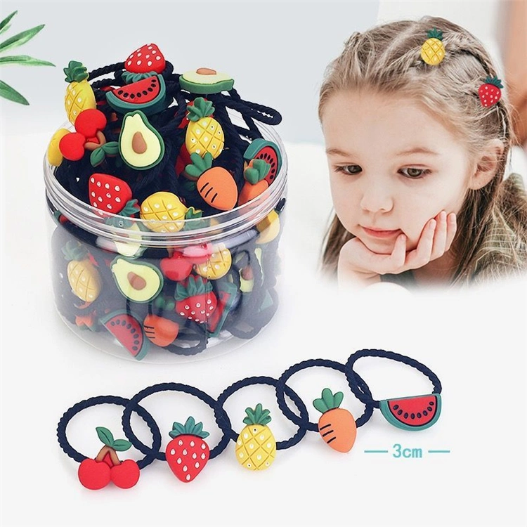 Fashion Cartoon Hair Loop Cute Animal Fruit Sun Flower Protect Hair Rubber Band