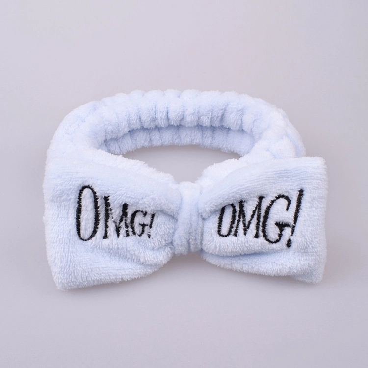 Omg Elastic SPA Makeup Headband Velvet Cute Bow Hair Accessories Hairband