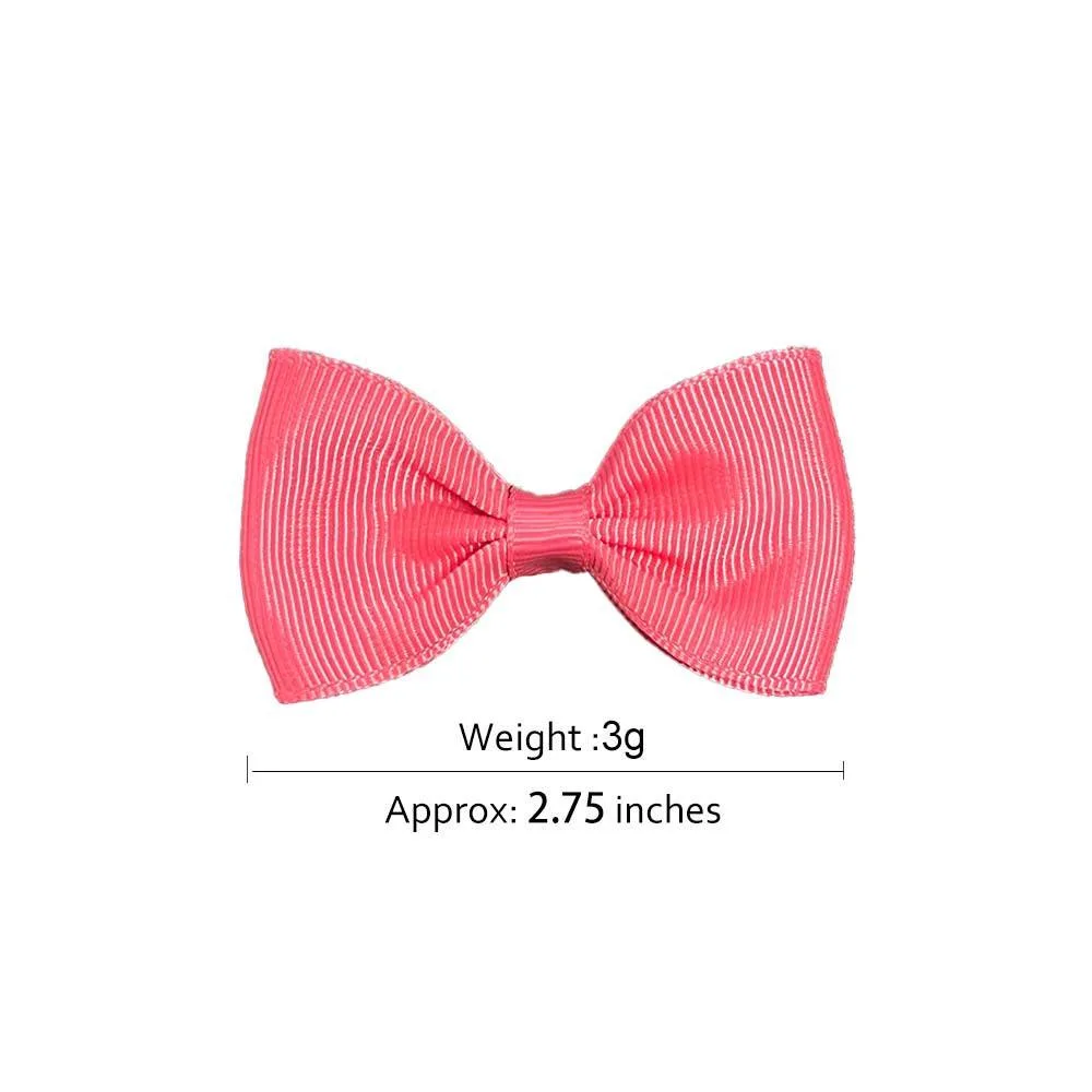 Kid Accessories Children&prime;s Hair Clip Solid Color Children&prime;s Bow Cute Hair Clip Baby Hair Accessories Headband