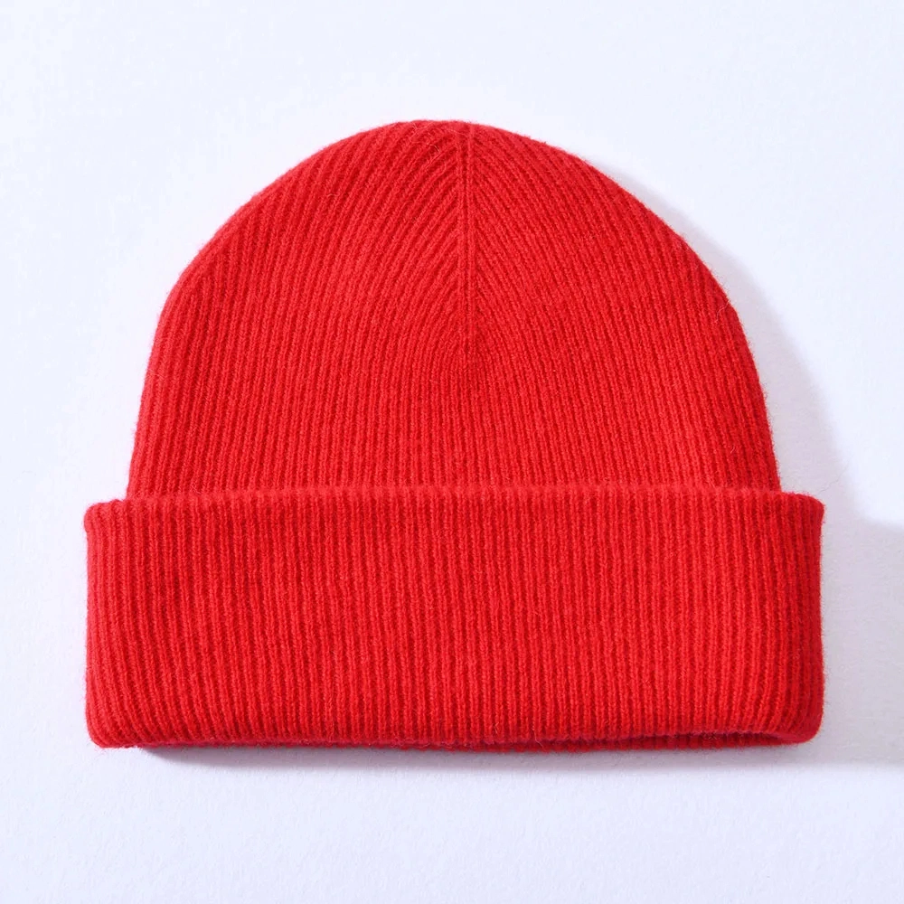 Chunky Wool Fisherman Beanie Hats Skull Cap Streetwear Daily Hat