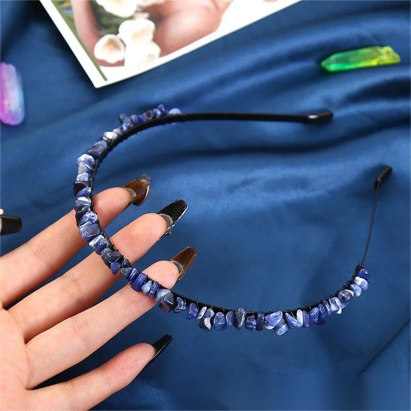 Wholesale Natural Crystal Three-Dimensional Colorful Headband