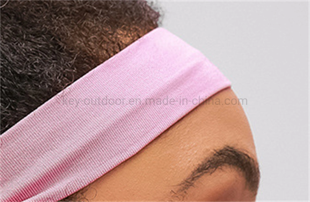 Colorful Low MOQ Custom Logo Package Nylon Black Women Yoga Exercise Fitness Sports Stretch Sweatband Headband