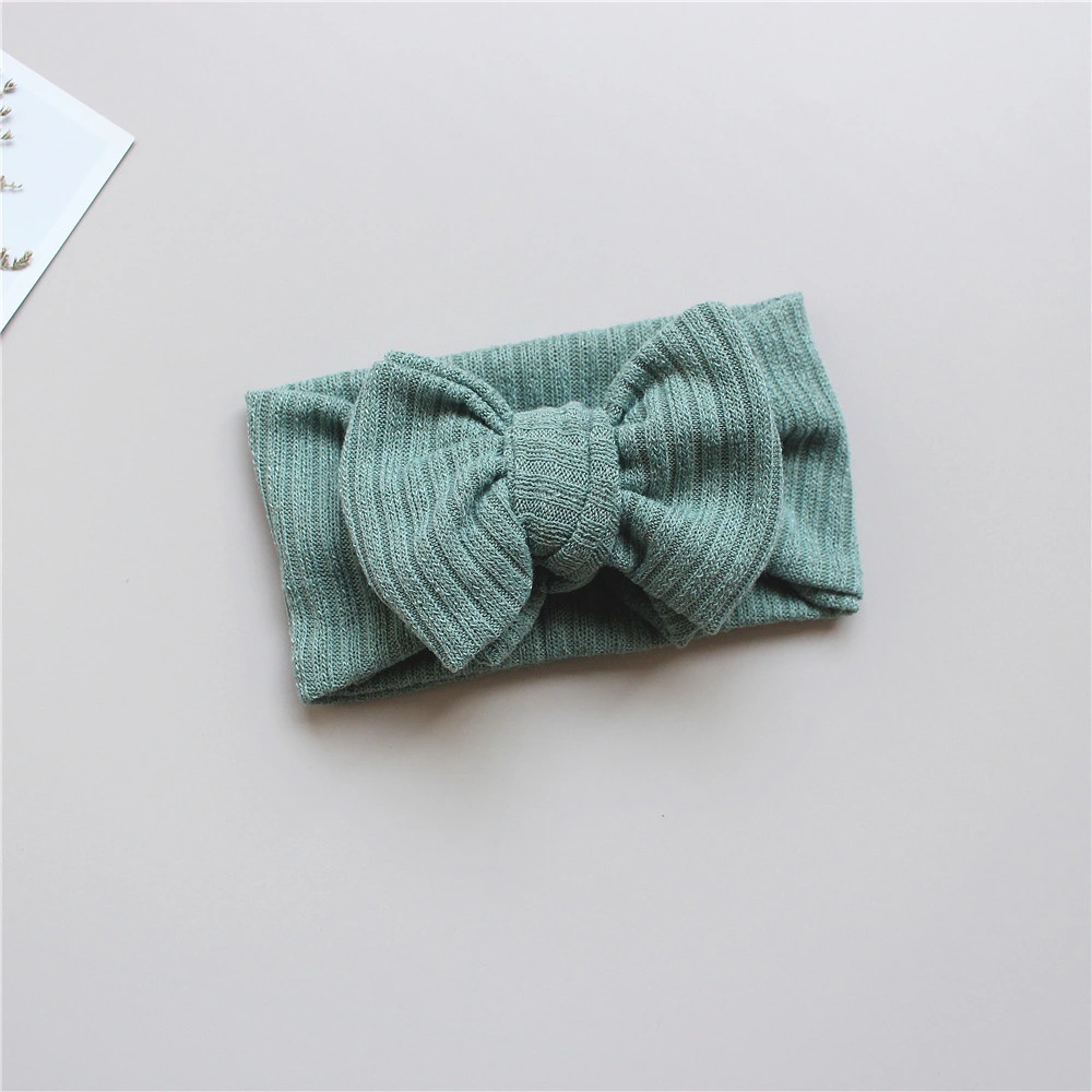 Children&prime;s Headband Oversized DIY Double Bow Pit Strip Knitted Headband for Baby