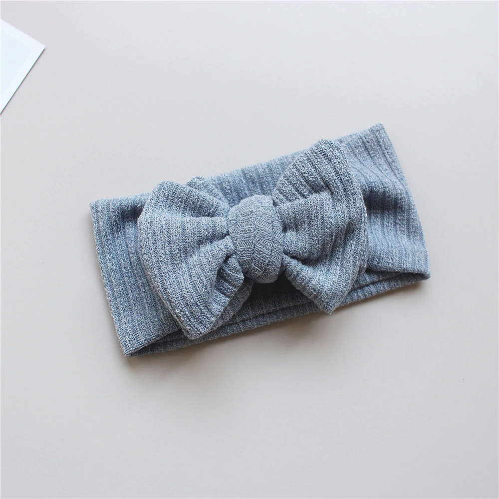 Children&prime;s Headband Oversized DIY Double Bow Pit Strip Knitted Headband for Baby