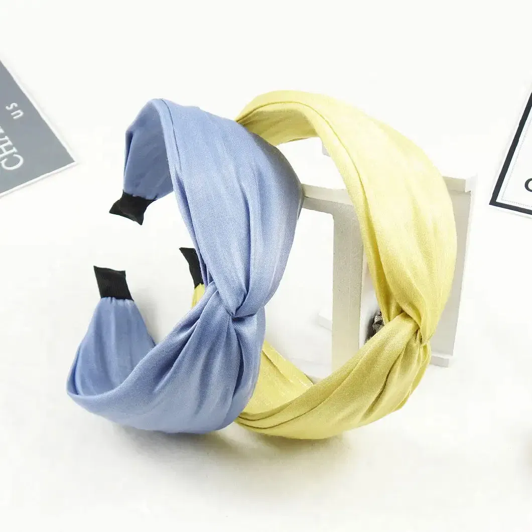 Promotion High Quality Simple Wash Head Band Fabric Knot Headbands Hair Band for Women Girl