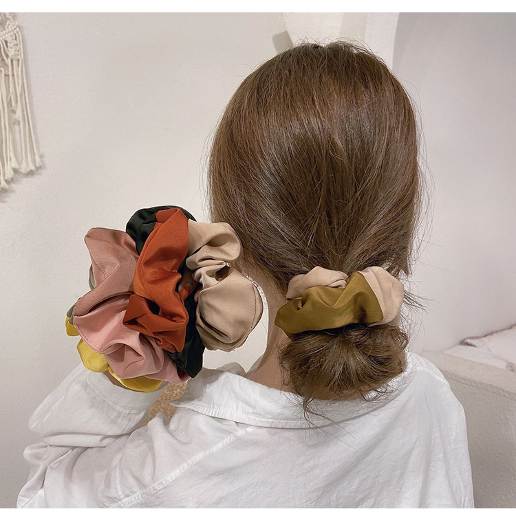 Factory Wholesale 100% Silk Charmuse Elastic Hair Ring Hair Tie Luxury Fashion Scrunchies