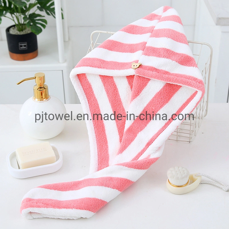 Wholesale Price Super Water Absorption Velvet Micro Fiber Hair Turban Coral Fleece Wrap Towel