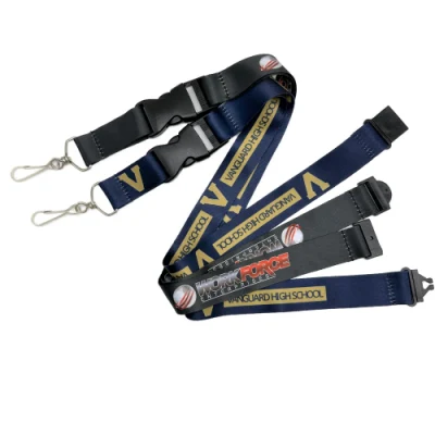 Custom Logo 1 Inch Safety Breakaway Neck Keychain Sublimation Print Plastic Buckle Detachable <a href='/lanyard/'>Lanyard</a> Strap