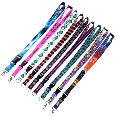 Polyester <a href='/lanyard/'>Lanyard</a>s Full Color Printing Neck Straps with Logo with Card Holders