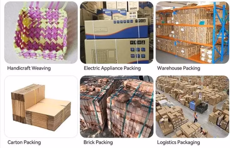 Good Quality High Strength Customized Packing Plastic Band Sturdy Packing PP Strap PP Strapping Polypropylene Strap with Different Bright Colors for Box Fruits