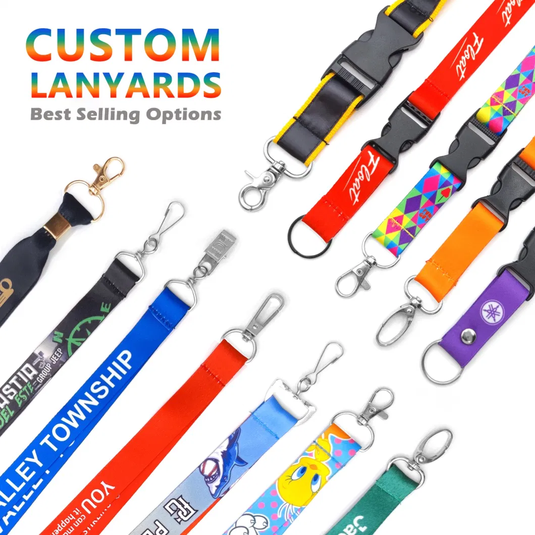 Polyester Lanyards Full Color Printing Neck Straps with Logo with Card Holders