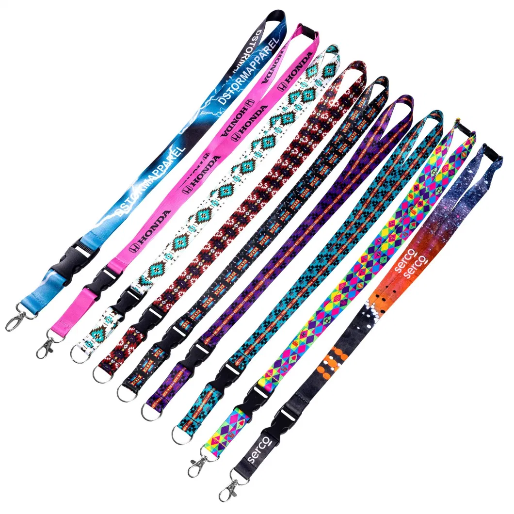 Polyester Lanyards Full Color Printing Neck Straps with Logo with Card Holders