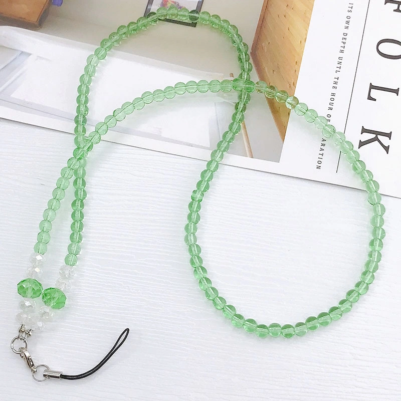 Women Girly Crystal Mobile Phone Accessories Lanyard Vendors Handmade Solid Colored Bling Glitter Lanyard Hanger Phone Strap