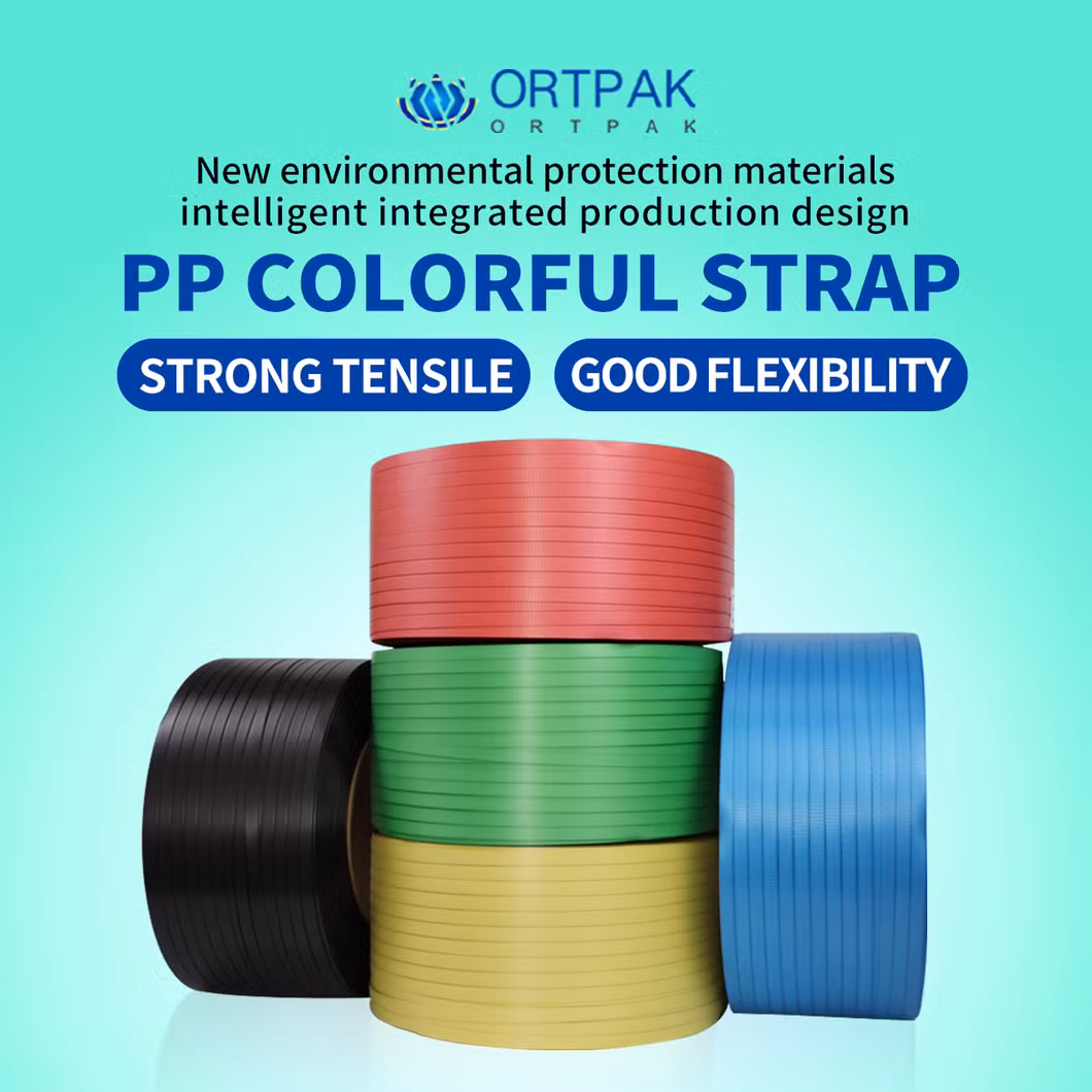 Good Quality High Strength Customized Packing Plastic Band Sturdy Packing PP Strap PP Strapping Polypropylene Strap with Different Bright Colors for Box Fruits
